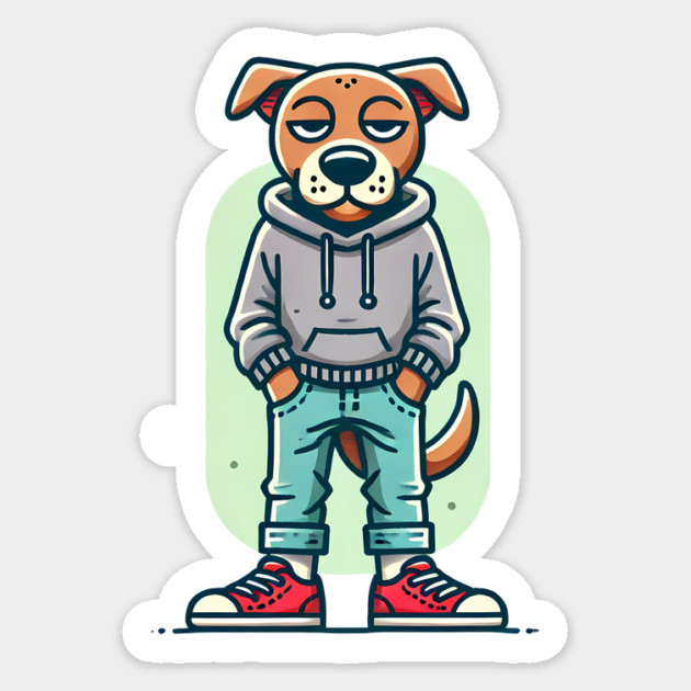 Funny Chilled Dog, Love Dogs Sticker by logiamerch