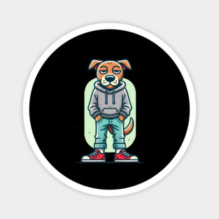 Funny Chilled Dog, Love Dogs Magnet