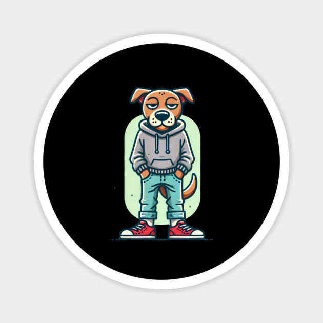 Funny Chilled Dog, Love Dogs Magnet by logiamerch