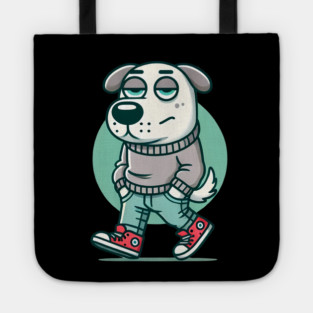 Funny Chilled Dog, Love Dogs Tote