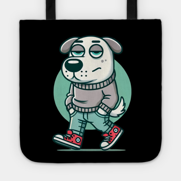 Funny Chilled Dog, Love Dogs Tote by logiamerch