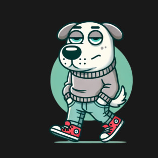 Funny Chilled Dog, Love Dogs T-Shirt