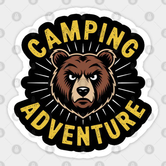 Camping Adventure Nature Lover Sarcasm Sticker by Anticorporati