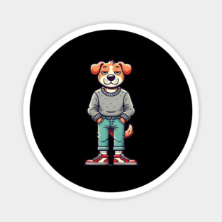 Funny Chilled Dog, Love Dogs Magnet