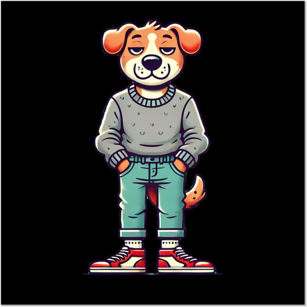 Funny Chilled Dog, Love Dogs Wall Art by logiamerch