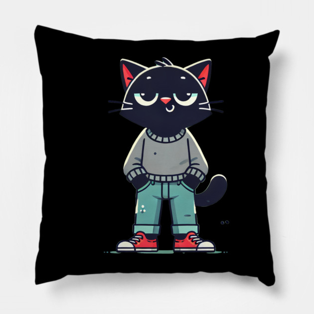 Funny Chilled Cat, Love Cats Pillow by logiamerch