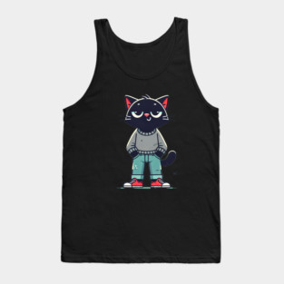 Funny Chilled Cat, Love Cats Tank Top