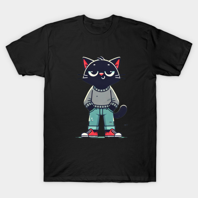 Funny Chilled Cat, Love Cats T-Shirt by logiamerch