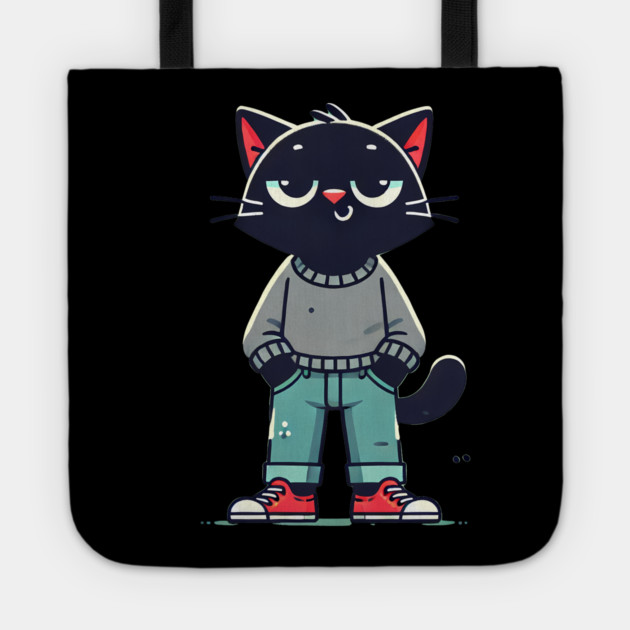 Funny Chilled Cat, Love Cats Tote by logiamerch