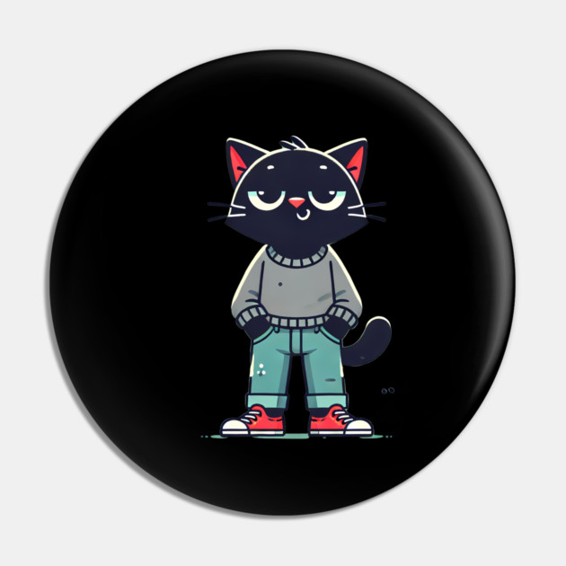 Funny Chilled Cat, Love Cats Pin by logiamerch
