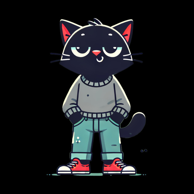 Funny Chilled Cat, Love Cats by logiamerch