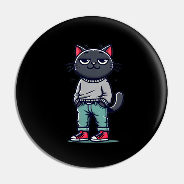 Funny Chilled Cat, Love Cats Pin by logiamerch