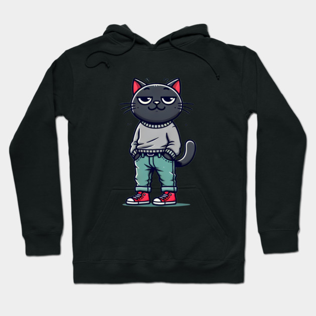 Funny Chilled Cat, Love Cats Hoodie by logiamerch