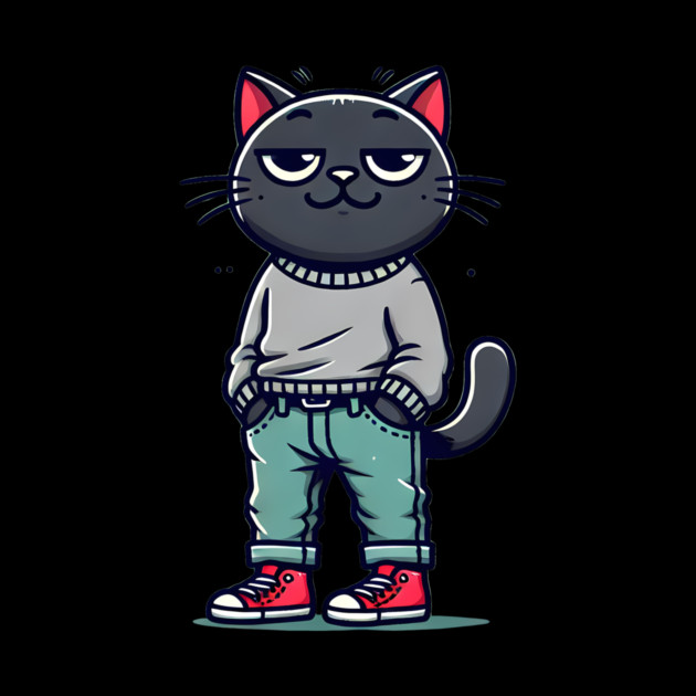 Funny Chilled Cat, Love Cats by logiamerch