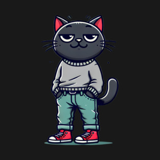 Funny Chilled Cat, Love Cats T-Shirt