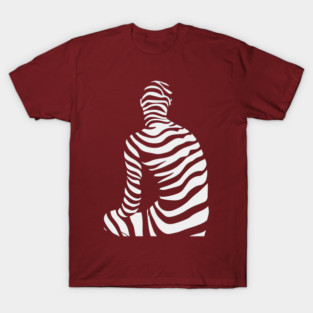Contemplation - Op Art Thinking Person Figure T-Shirt