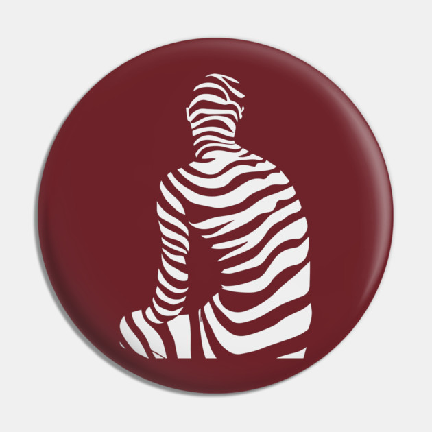 Contemplation - Op Art Thinking Person Figure Pin by TuncGK