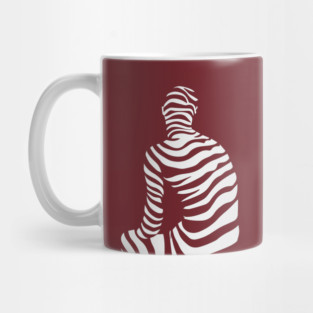 Contemplation - Op Art Thinking Person Figure Mug