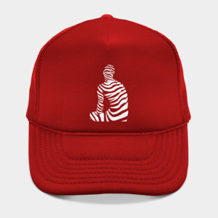 Contemplation - Op Art Thinking Person Figure Hat