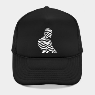 Minimalist Male Portrait in Op Art Style Hat