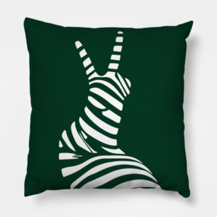 Geometric Snail Op Art Design for Nature Lovers Pillow