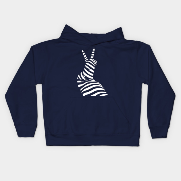 Geometric Snail Op Art Design for Nature Lovers Kids Hoodie by TuncGK