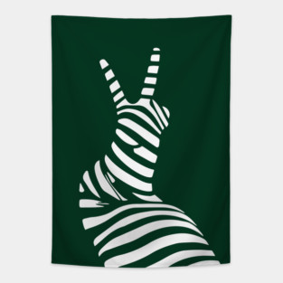 Geometric Snail Op Art Design for Nature Lovers Tapestry