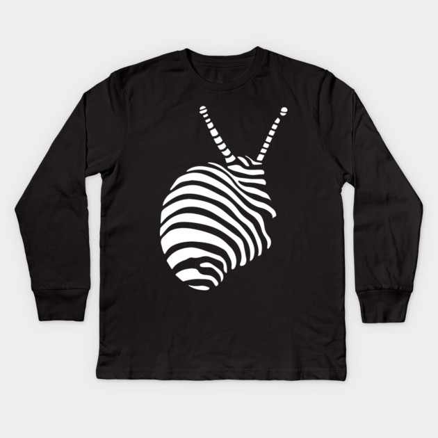Abstract Geometric Shell Design with Optical Illusions Kids Long Sleeve T-Shirt by TuncGK