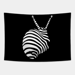 Abstract Geometric Shell Design with Optical Illusions Tapestry