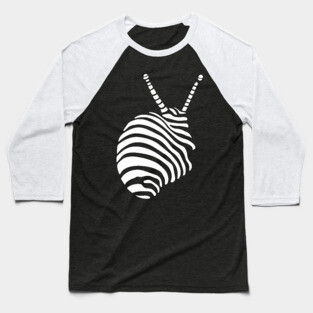 Abstract Geometric Shell Design with Optical Illusions Baseball T-Shirt