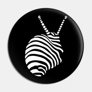 Abstract Geometric Shell Design with Optical Illusions Pin