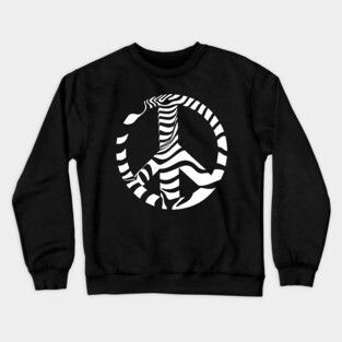 Peace Symbol with Striking Op Art Patterns Crewneck Sweatshirt