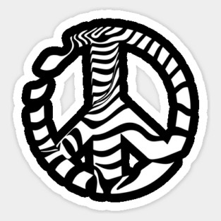 Peace Symbol with Striking Op Art Patterns Magnet