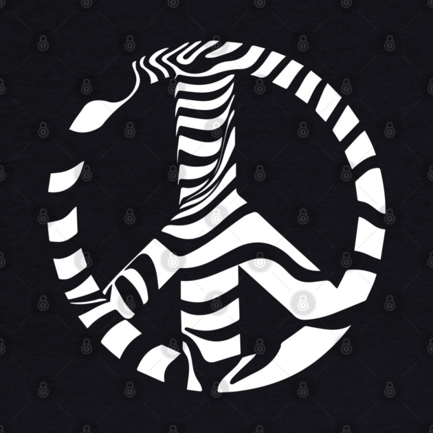 Peace Symbol with Striking Op Art Patterns by TuncGK