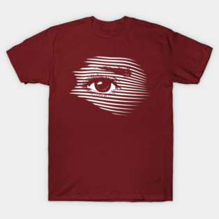 Mesmerizing Eye in Abstract Op Art Geometry T-Shirt