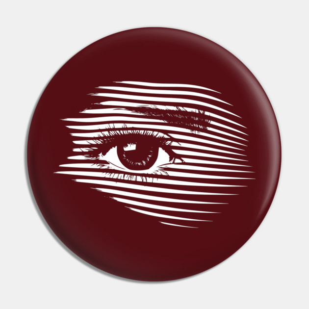 Mesmerizing Eye in Abstract Op Art Geometry Pin by TuncGK