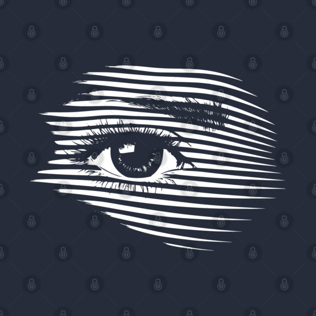 Mesmerizing Eye in Abstract Op Art Geometry by TuncGK