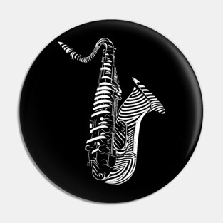 Abstract Saxophone Op Art Design for Music Enthusiasts Pin