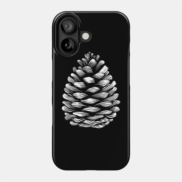 Geometric Pinecone Op Art Inspired by Nature Phone Case by TuncGK