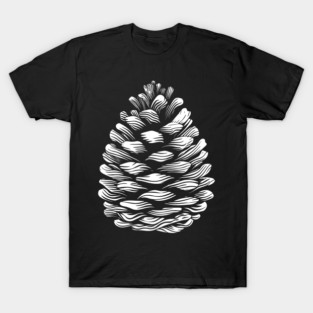 Geometric Pinecone Op Art Inspired by Nature T-Shirt