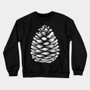 Geometric Pinecone Op Art Inspired by Nature Crewneck Sweatshirt
