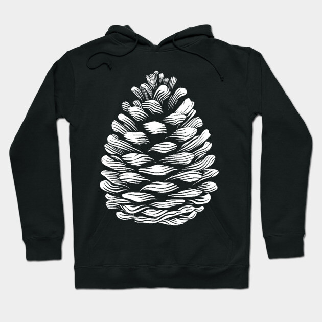 Geometric Pinecone Op Art Inspired by Nature Hoodie by TuncGK
