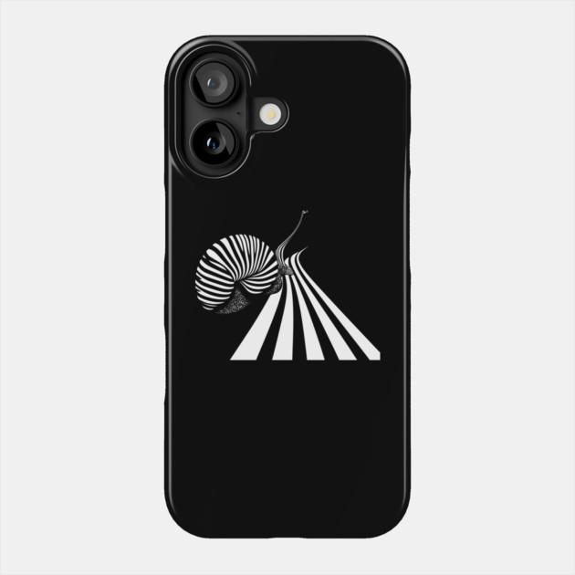 Snail Crossing the Road - Modern Art Phone Case by TuncGK