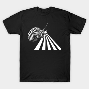 Snail Crossing the Road - Modern Art T-Shirt