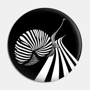 Snail Crossing the Road - Modern Art Pin