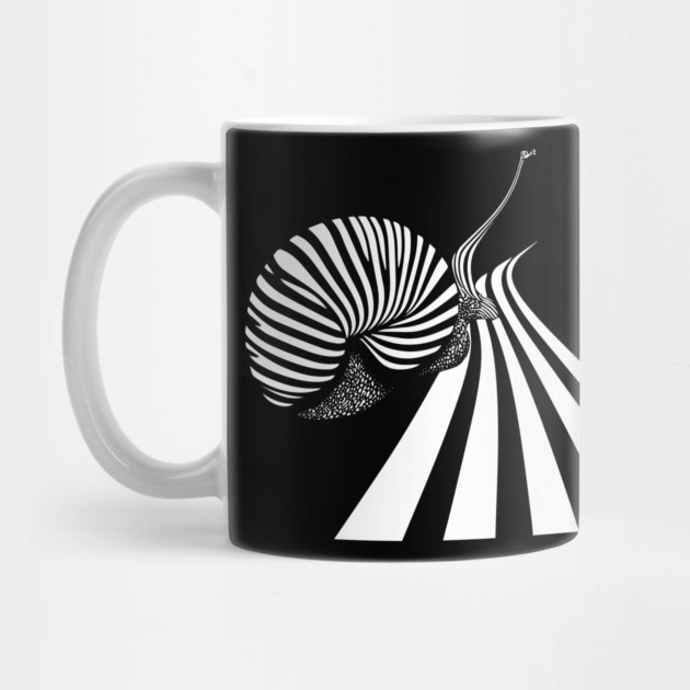 Snail Crossing the Road - Modern Art by TuncGK