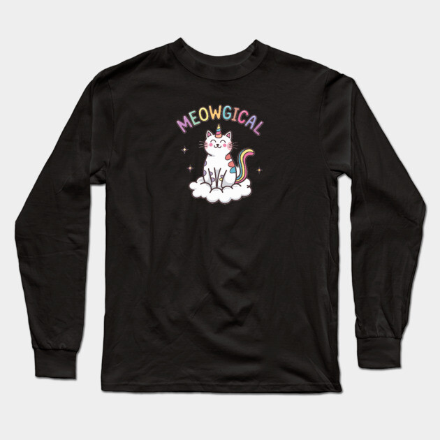 MEOWGICAL cat! Long Sleeve T-Shirt by Pete the Cat Guy