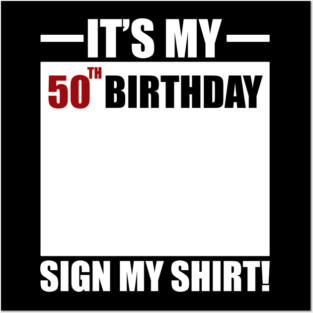 50th birthday Posters and Art