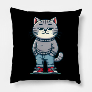 Funny Chilled Cat, Love Cats Pillow