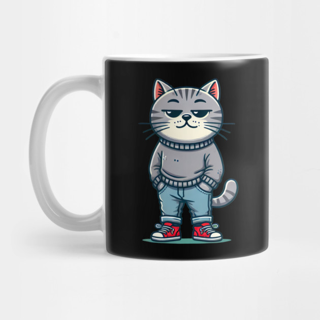 Funny Chilled Cat, Love Cats by logiamerch